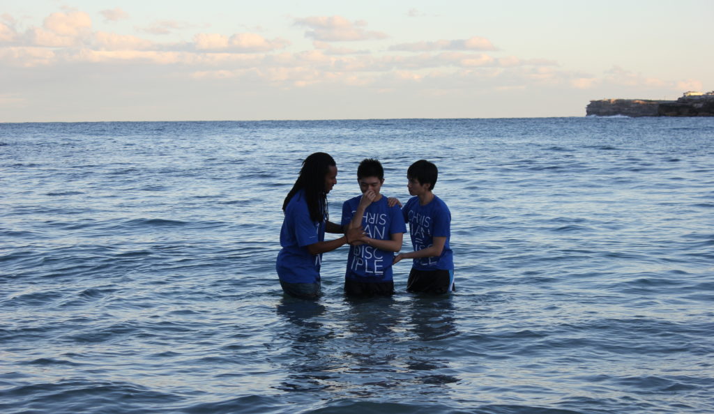 A new brother is baptised into Christ!